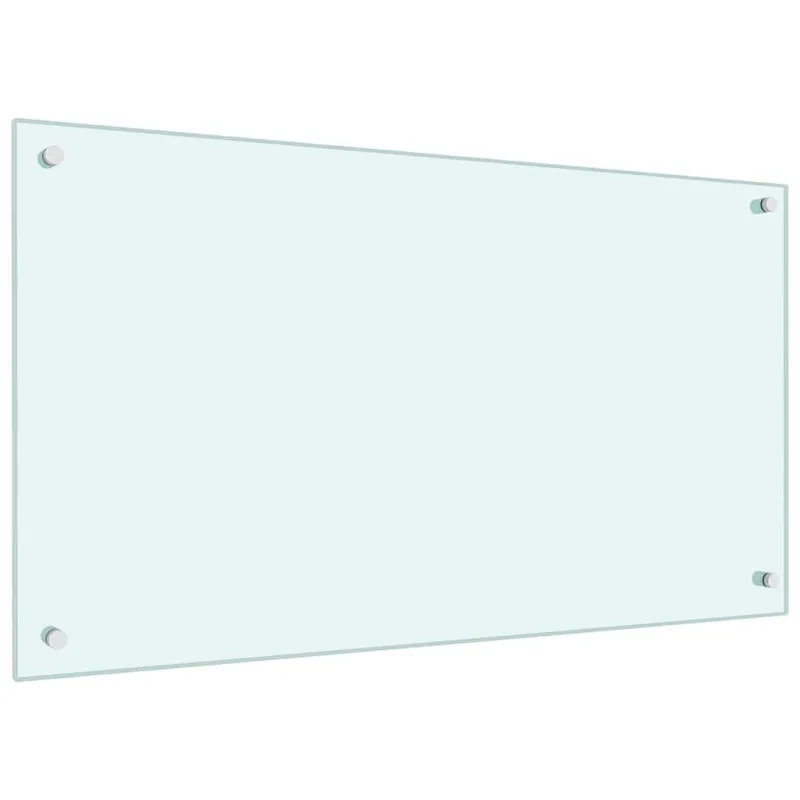 Virtuvės atbraila 2 pcs Balta 90 x 50 cm grūdintas stiklas