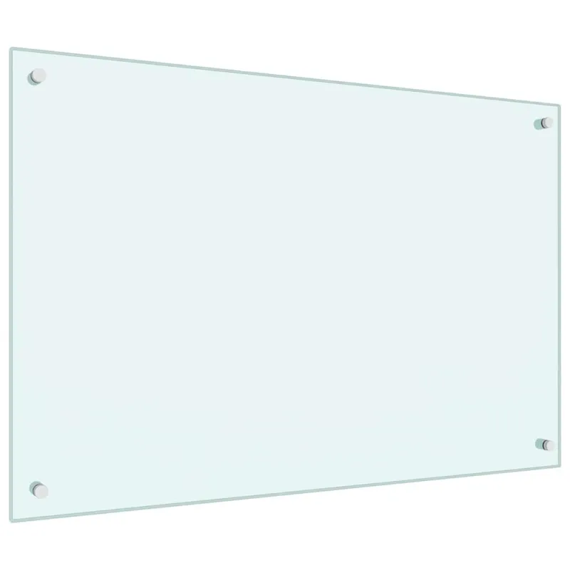 Virtuvės atbraila 2 pcs Balta 90 x 60 cm grūdintas stiklas