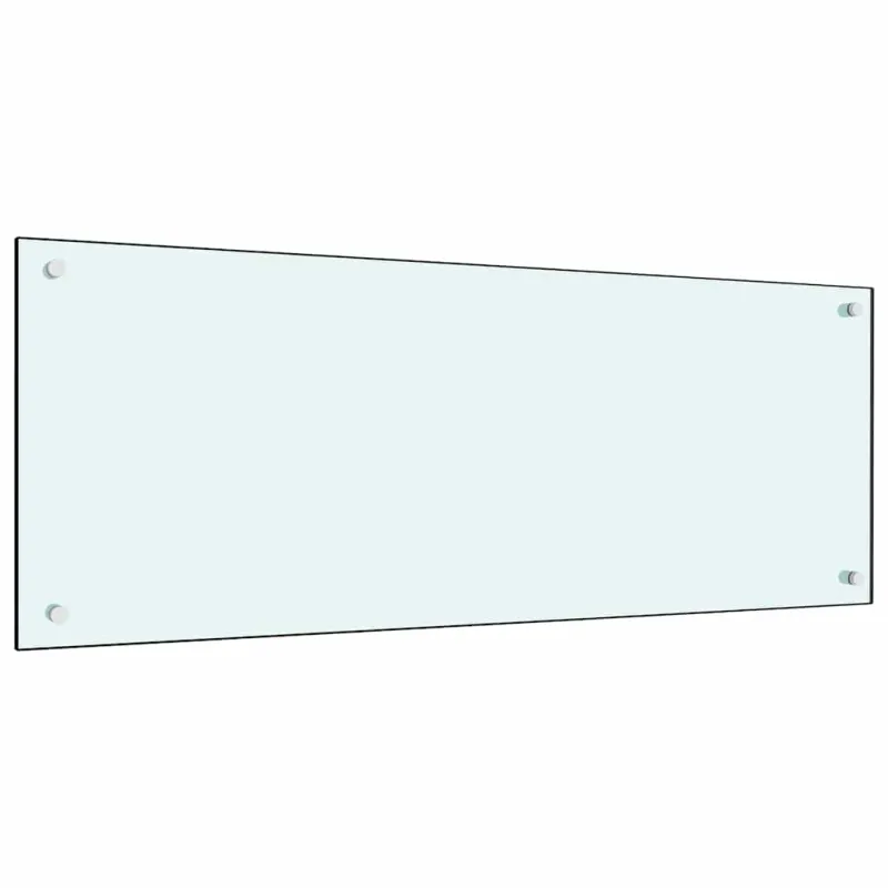 Virtuvės atbraila 2 pcs Balta 100 x 40 cm grūdintas stiklas