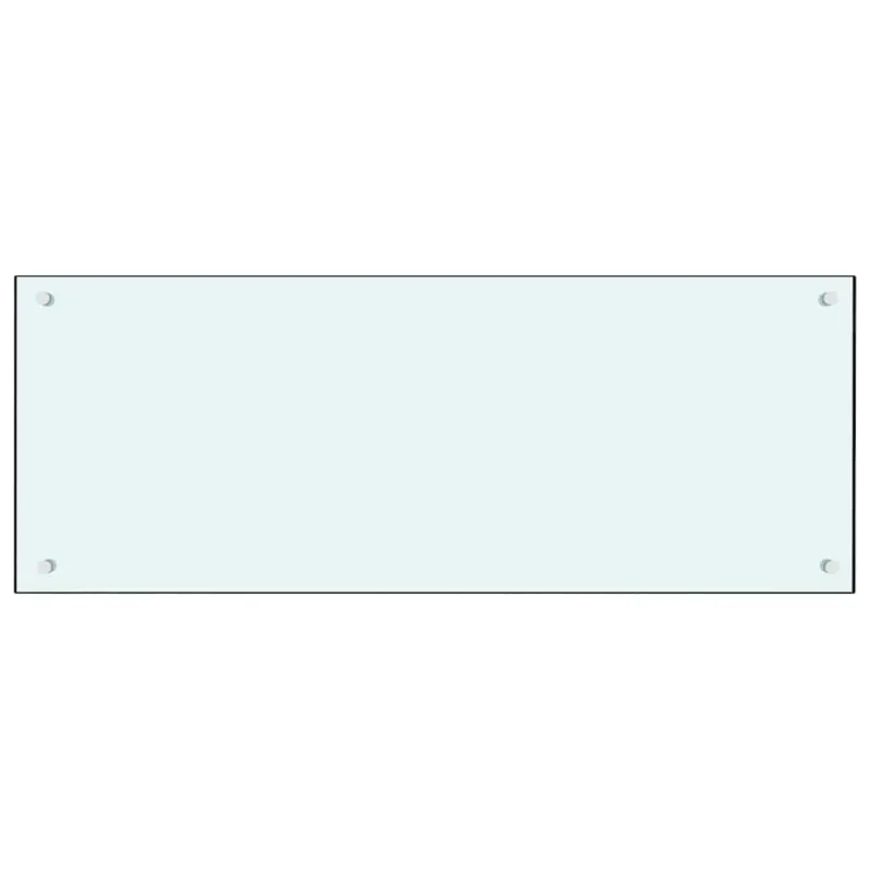 Virtuvės atbraila 2 pcs Balta 100 x 40 cm grūdintas stiklas