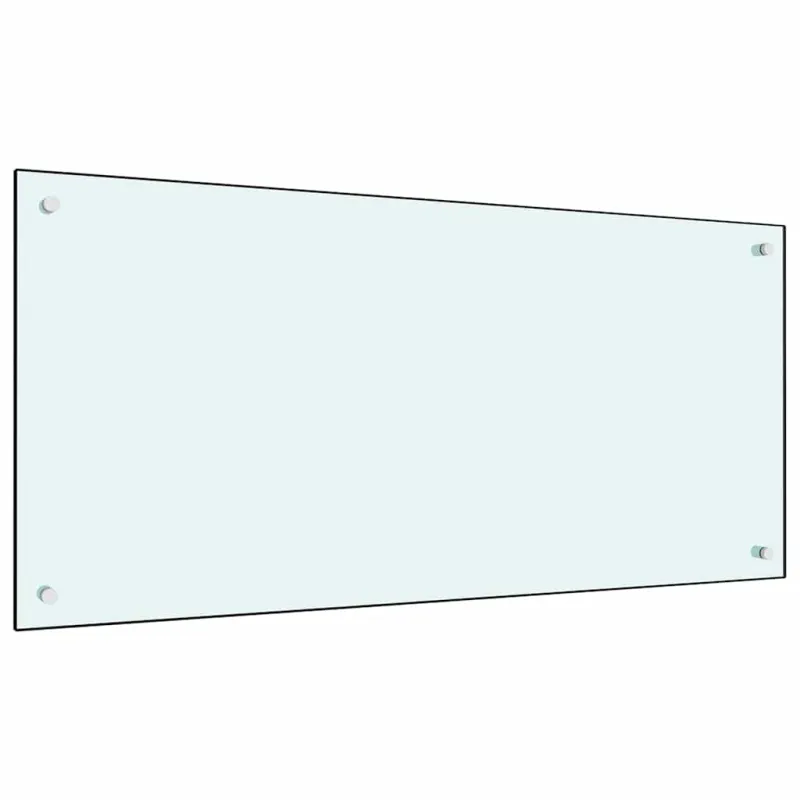 Virtuvės atbraila 2 pcs Balta 100 x 50 cm grūdintas stiklas