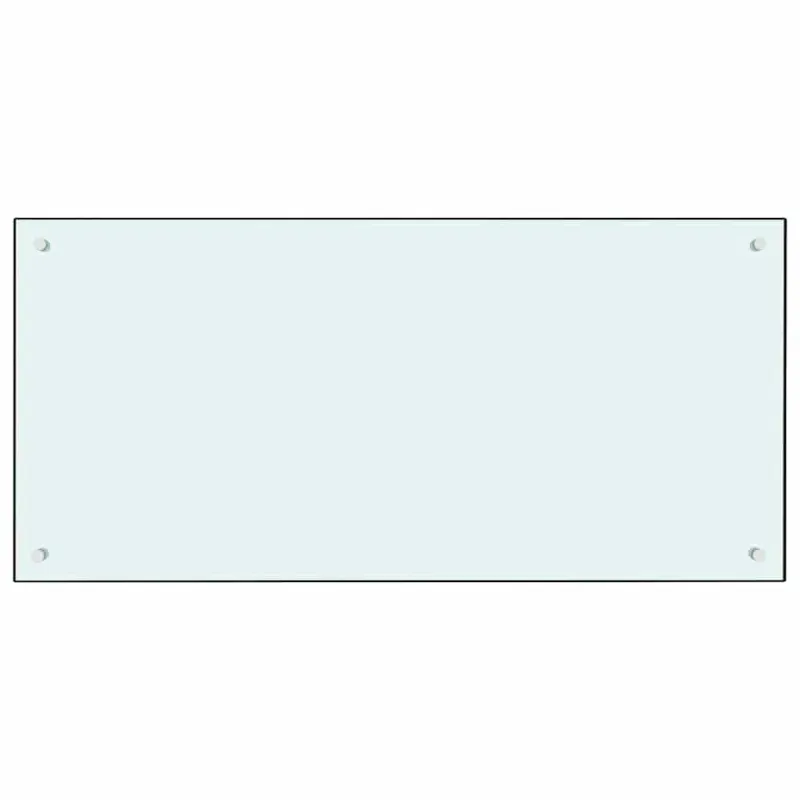 Virtuvės atbraila 2 pcs Balta 100 x 50 cm grūdintas stiklas