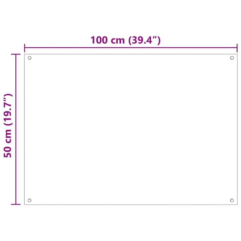Virtuvės atbraila 2 pcs Balta 100 x 50 cm grūdintas stiklas