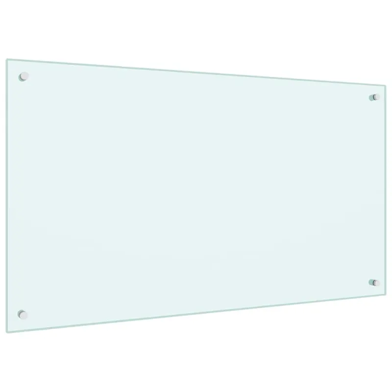 Virtuvės atbraila 2 pcs Balta 100 x 60 cm grūdintas stiklas