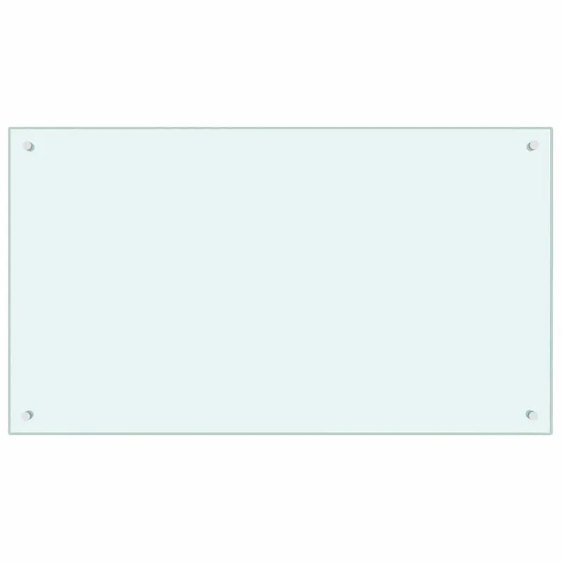 Virtuvės atbraila 2 pcs Balta 100 x 60 cm grūdintas stiklas