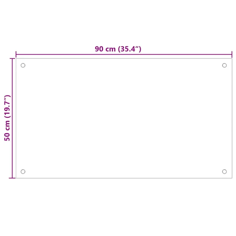 Virtuvės atbraila 2 pcs Skaidrus 90 x 50 cm grūdintas stiklas