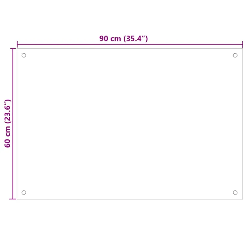 Virtuvės atbraila 2 pcs Skaidrus 90 x 60 cm grūdintas stiklas