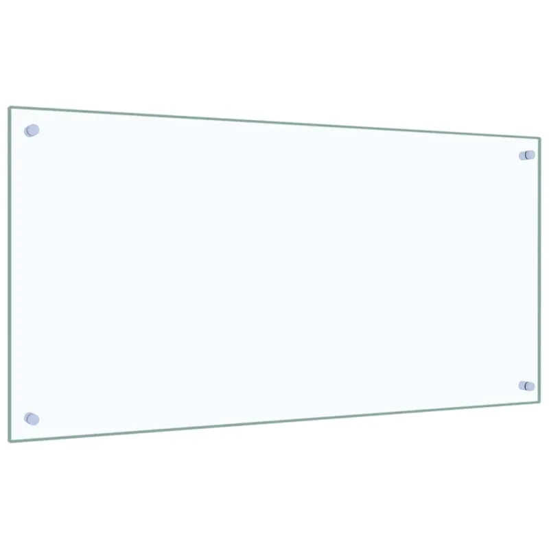 Virtuvės atbraila 2 pcs Skaidrus 100 x 50 cm grūdintas stiklas