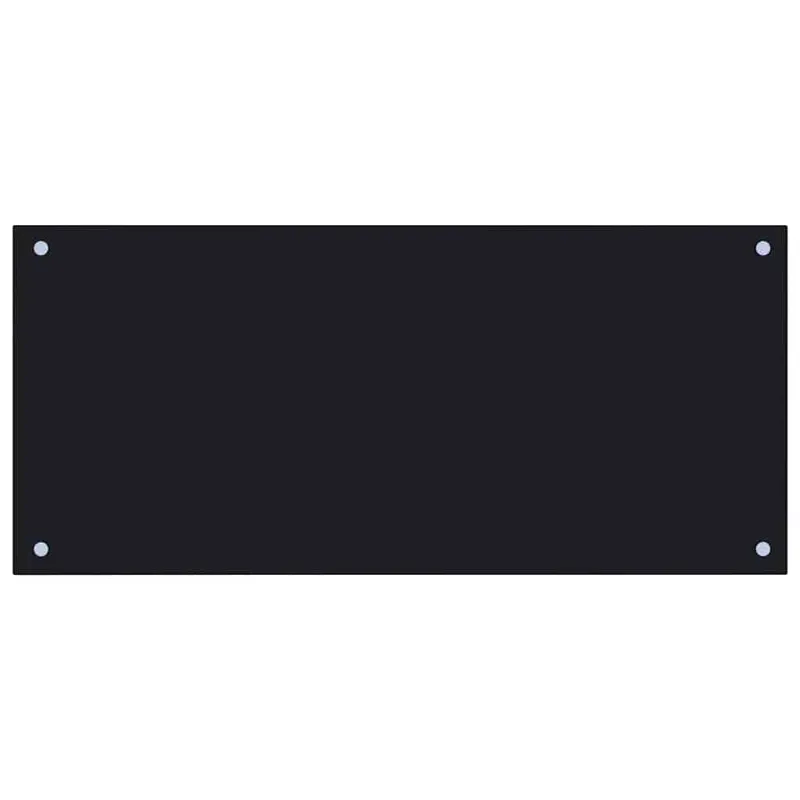 Virtuvės atbraila 2 pcs Juoda 90 x 40 cm grūdintas stiklas