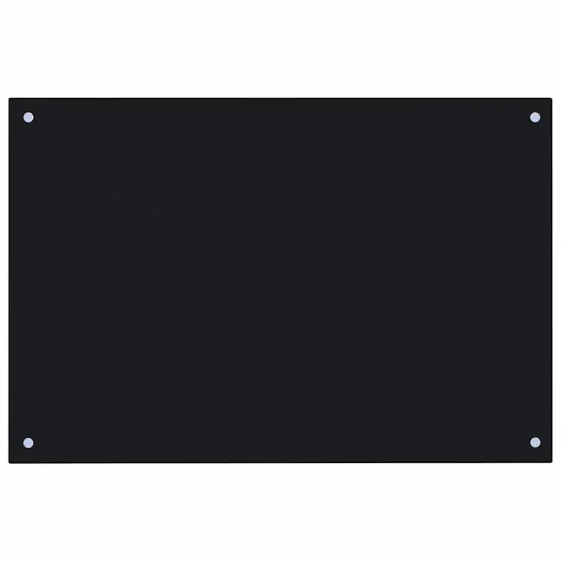 Virtuvės atbraila 2 pcs Juoda 90 x 60 cm grūdintas stiklas