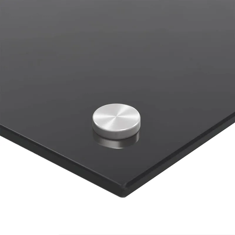 Virtuvės atbraila 2 pcs Juoda 100 x 60 cm grūdintas stiklas