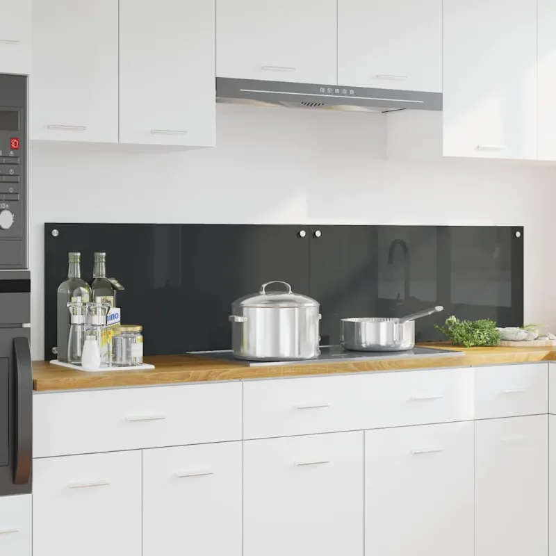 Virtuvės atbraila 2 pcs Tamsiai pilka 90 x 40 cm