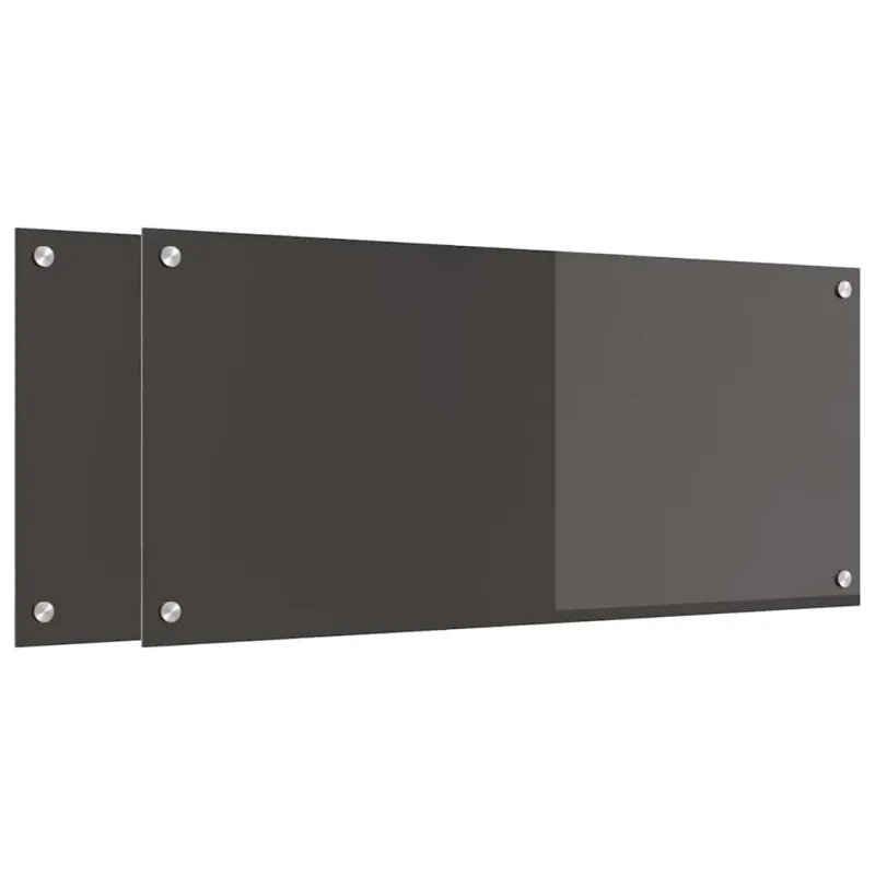 Virtuvės atbraila 2 pcs Tamsiai pilka 90 x 40 cm