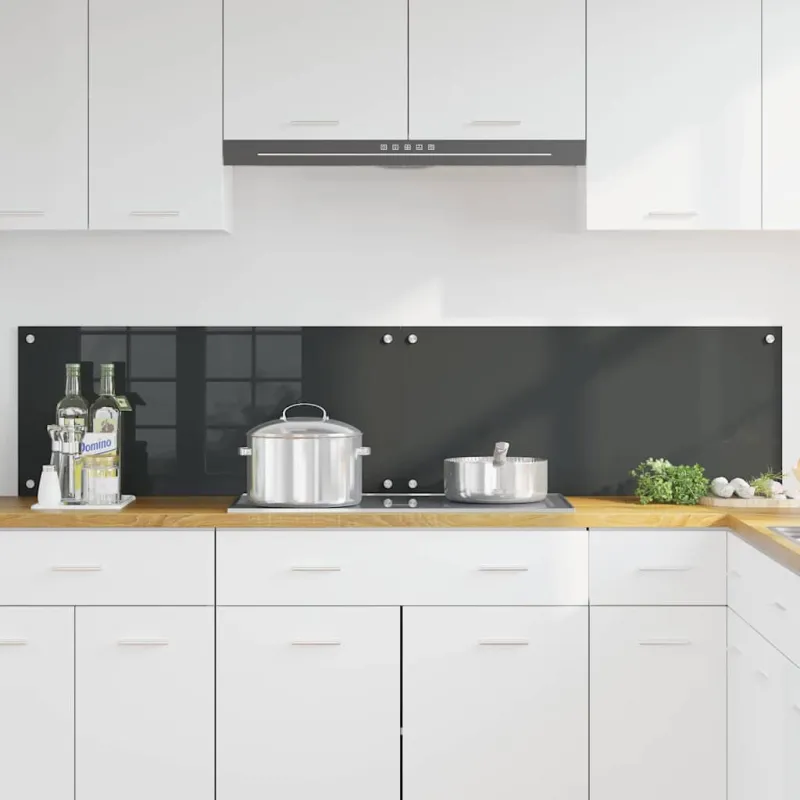 Virtuvės atbraila 2 pcs Tamsiai pilka 90 x 40 cm