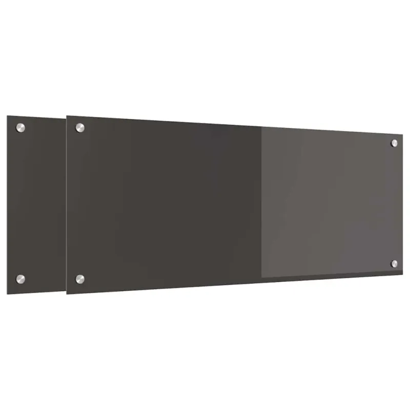 Virtuvės atbraila 2 pcs Tamsiai pilka 100 x 40 cm