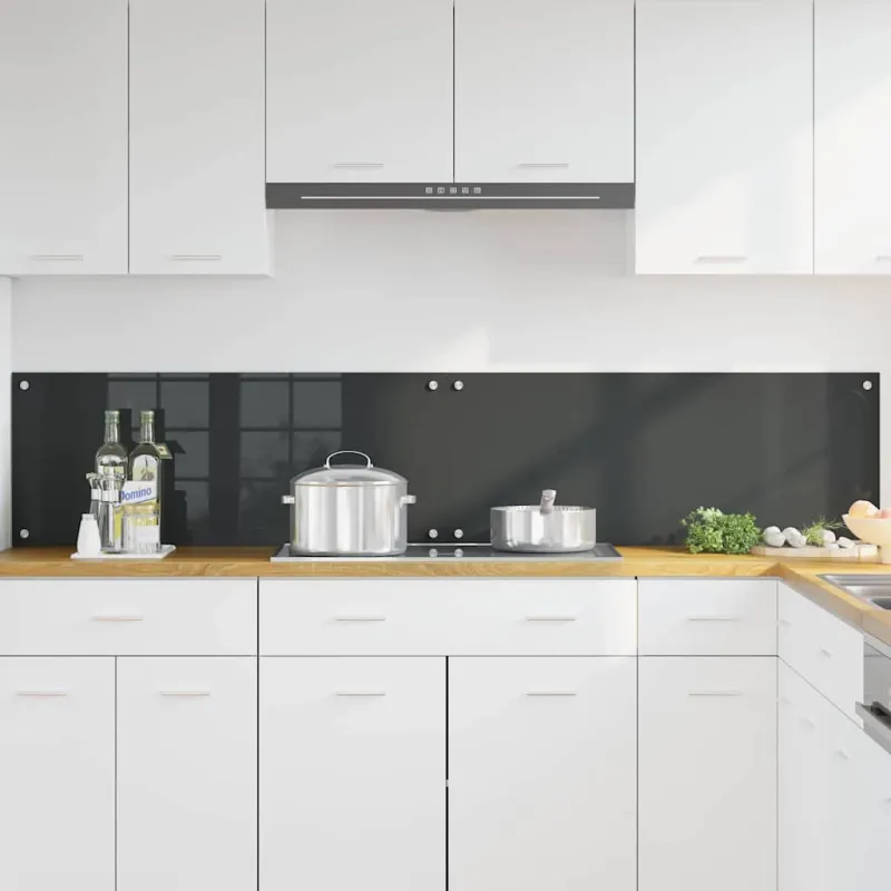Virtuvės atbraila 2 pcs Tamsiai pilka 100 x 40 cm