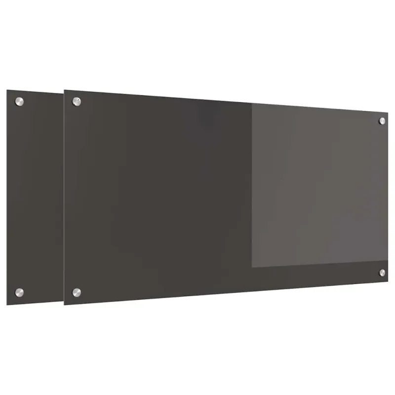 Virtuvės atbraila 2 pcs Tamsiai pilka 100 x 50 cm