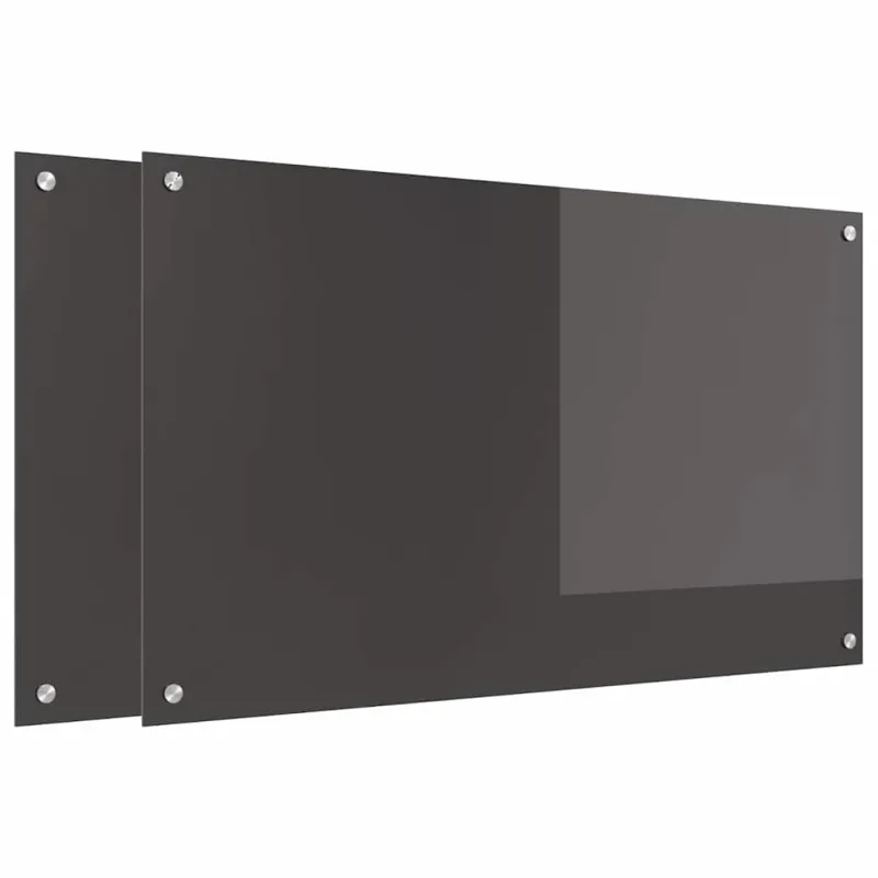Virtuvės atbraila 2 pcs Tamsiai pilka 100 x 60 cm