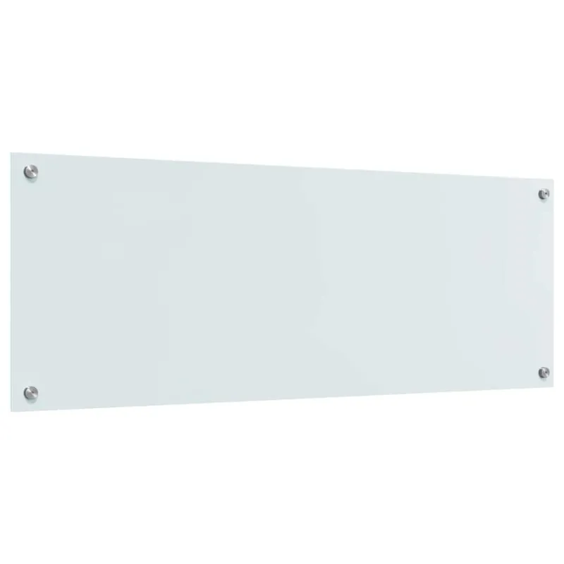Virtuvės atbraila 2 pcs Balta 110 x 40 cm grūdintas stiklas