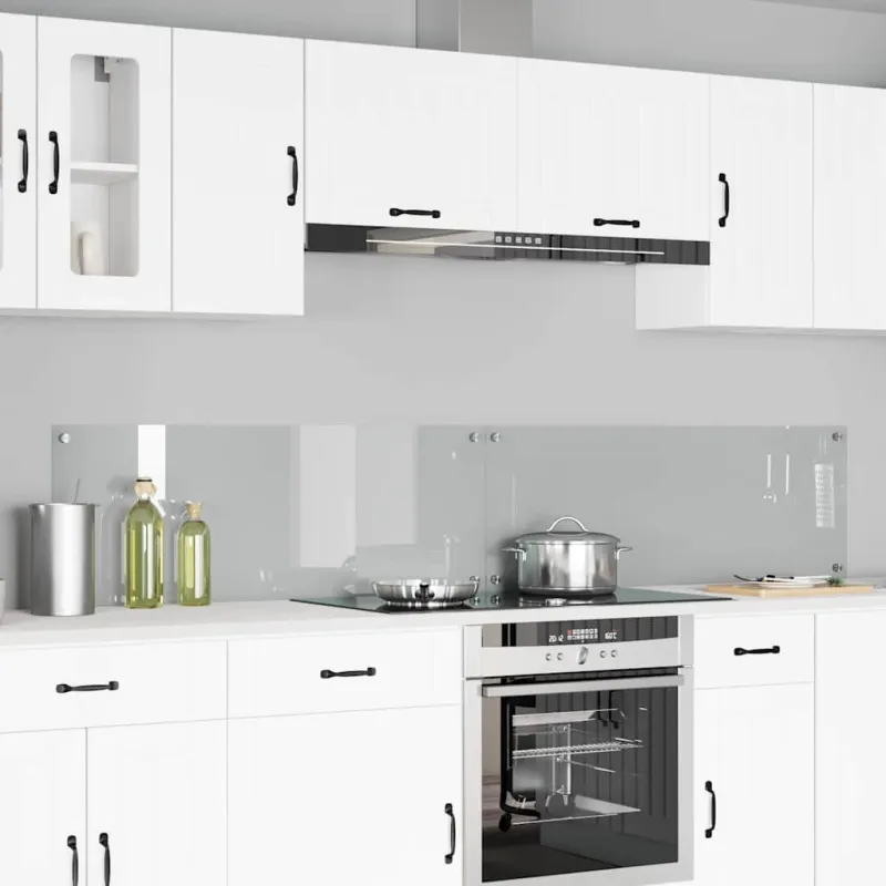 Virtuvės atbraila 2 pcs Skaidrus 110 x 40 cm grūdintas stiklas