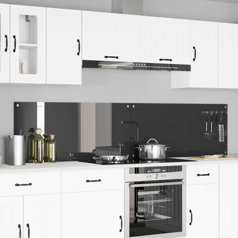Virtuvės atbraila 2 pcs Tamsiai pilka 110 x 50 cm