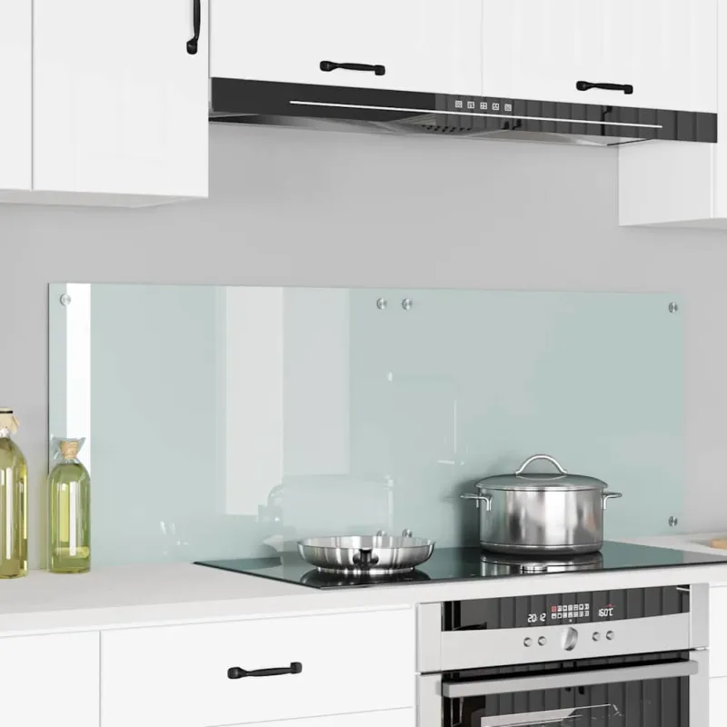 Virtuvės atbraila 2 pcs Balta 70 x 50 cm grūdintas stiklas