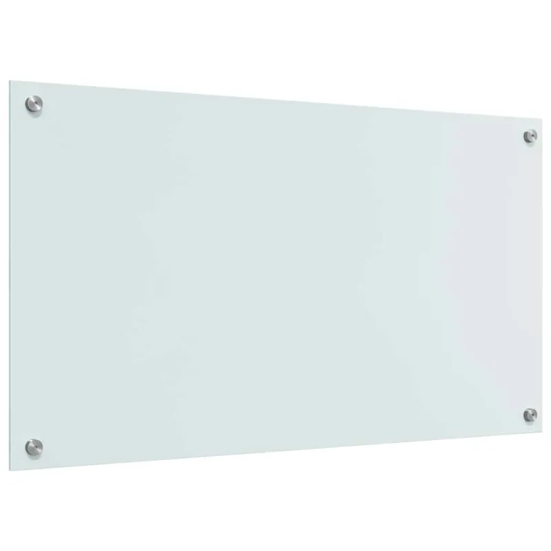Virtuvės atbraila 2 pcs Balta 90 x 50 cm grūdintas stiklas