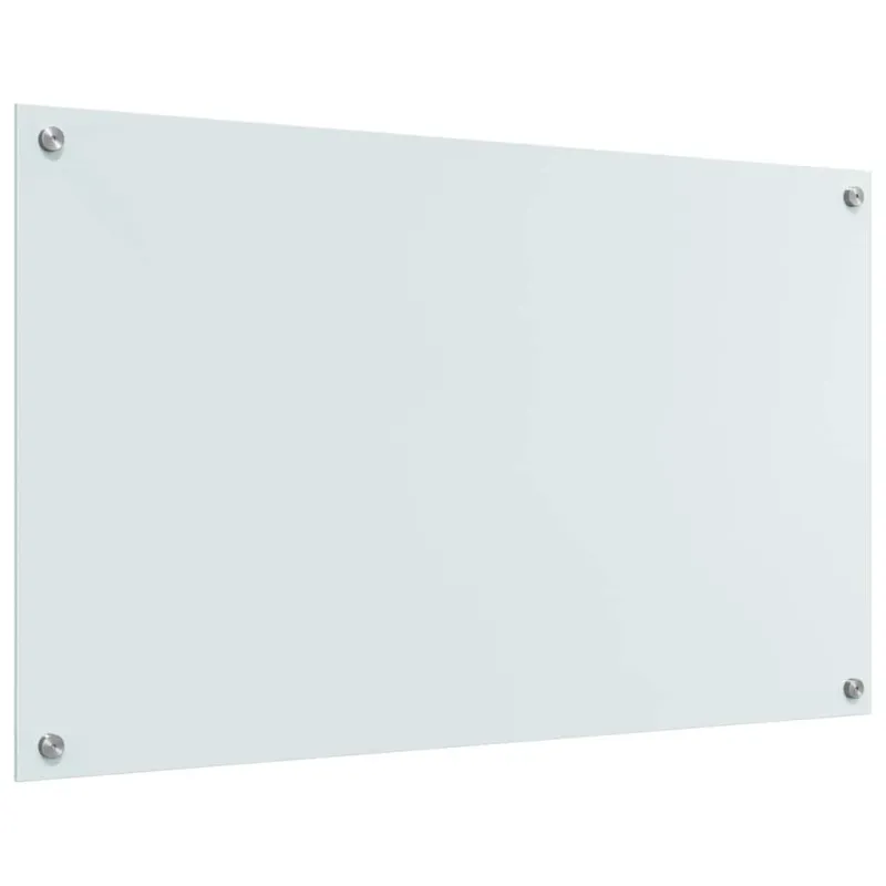 Virtuvės atbraila 2 pcs Balta 100 x 60 cm grūdintas stiklas