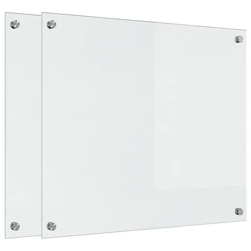 Virtuvės atbraila 2 pcs Skaidrus 70 x 60 cm grūdintas stiklas
