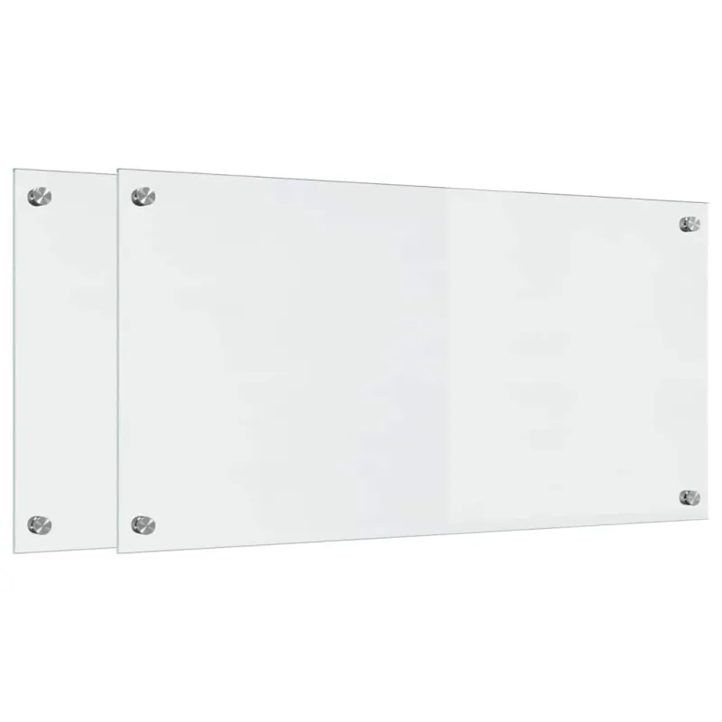 Virtuvės atbraila 2 pcs Skaidrus 80 x 40 cm grūdintas stiklas
