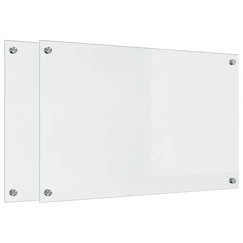 Virtuvės atbraila 2 pcs Skaidrus 80 x 50 cm grūdintas stiklas