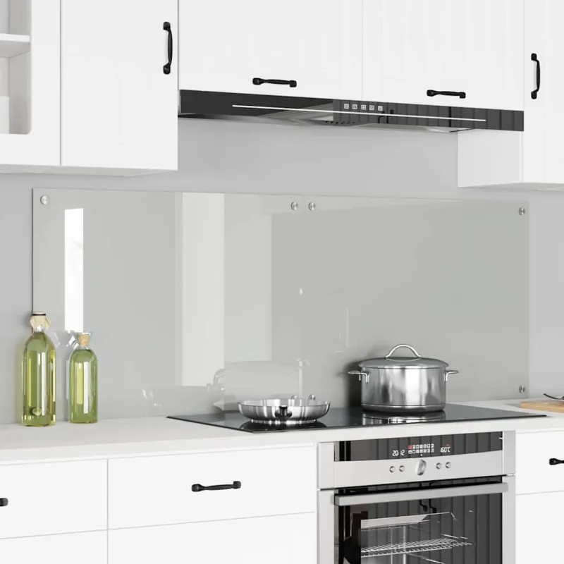 Virtuvės atbraila 2 pcs Skaidrus 80 x 60 cm grūdintas stiklas