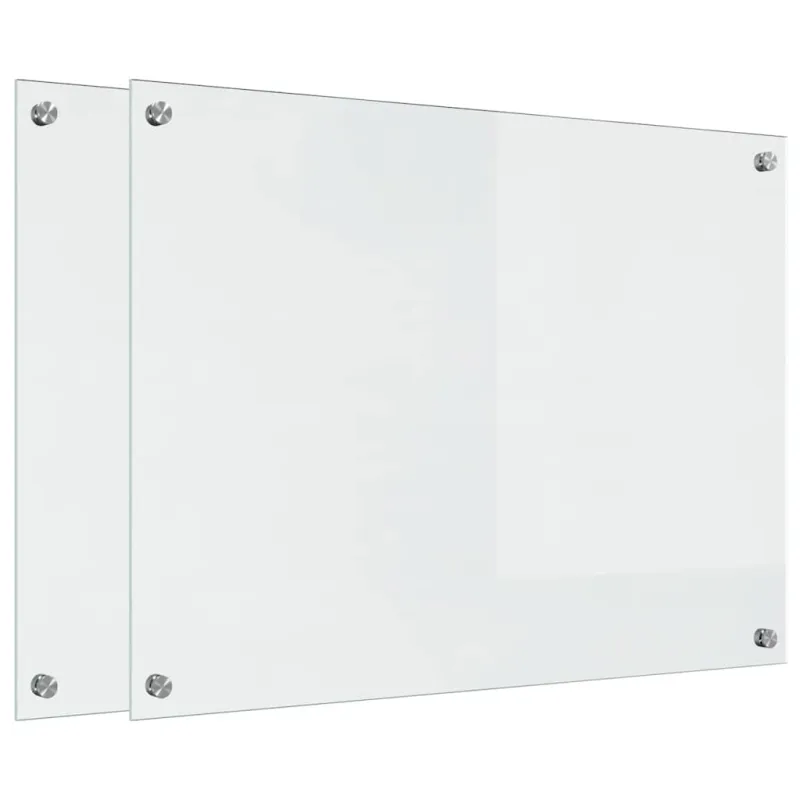 Virtuvės atbraila 2 pcs Skaidrus 80 x 60 cm grūdintas stiklas