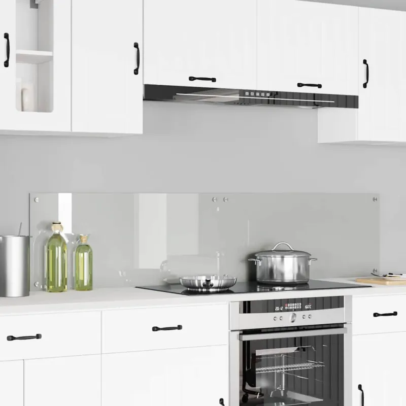Virtuvės atbraila 2 pcs Skaidrus 90 x 40 cm grūdintas stiklas