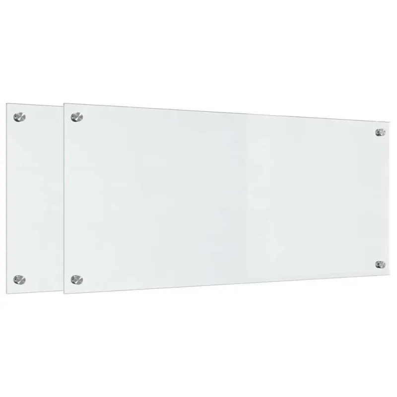 Virtuvės atbraila 2 pcs Skaidrus 90 x 40 cm grūdintas stiklas