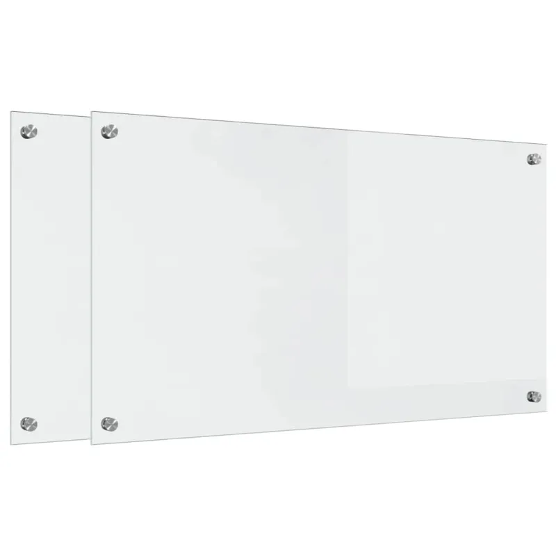 Virtuvės atbraila 2 pcs Skaidrus 90 x 50 cm grūdintas stiklas