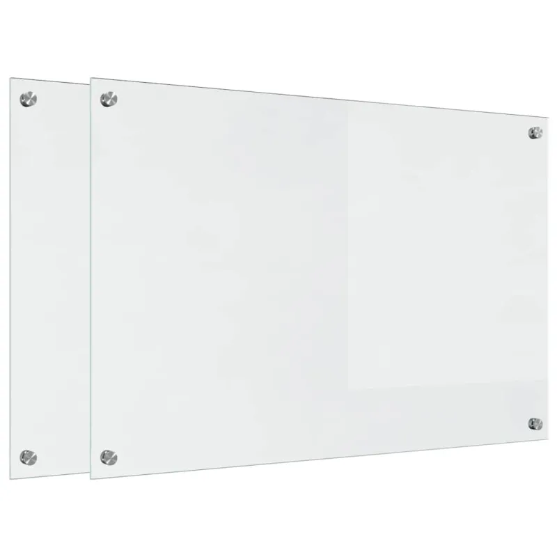 Virtuvės atbraila 2 pcs Skaidrus 90 x 60 cm grūdintas stiklas