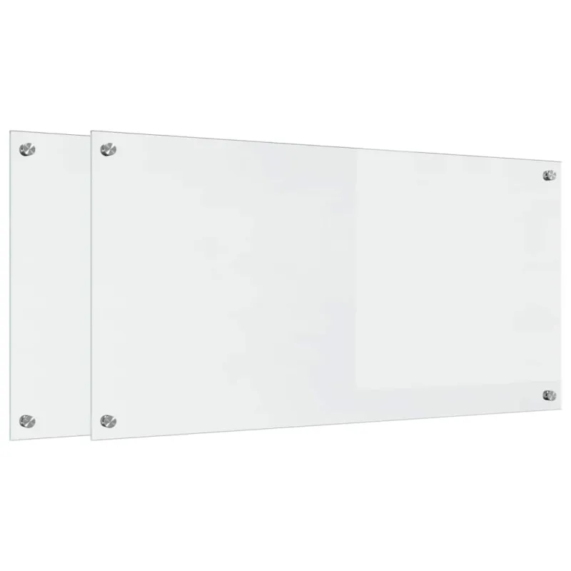 Virtuvės atbraila 2 pcs Skaidrus 100 x 50 cm grūdintas stiklas