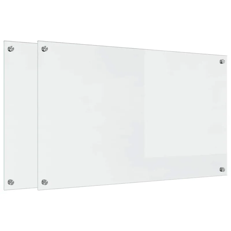 Virtuvės atbraila 2 pcs Skaidrus 100 x 60 cm grūdintas stiklas