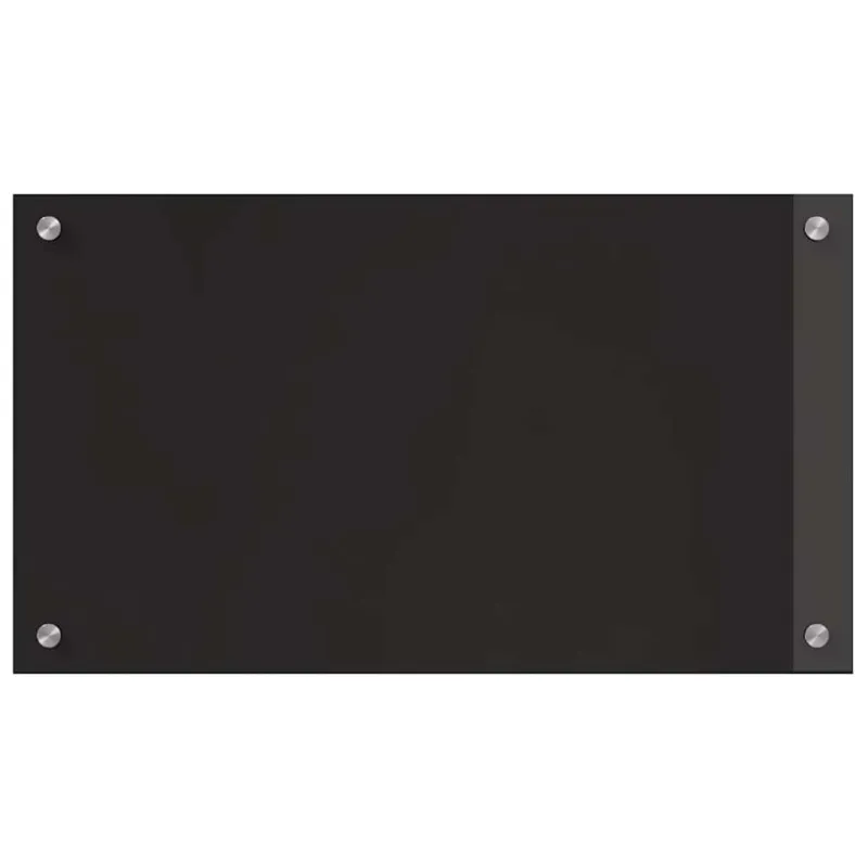 Virtuvės atbraila 2 pcs Juoda 70 x 40 cm grūdintas stiklas