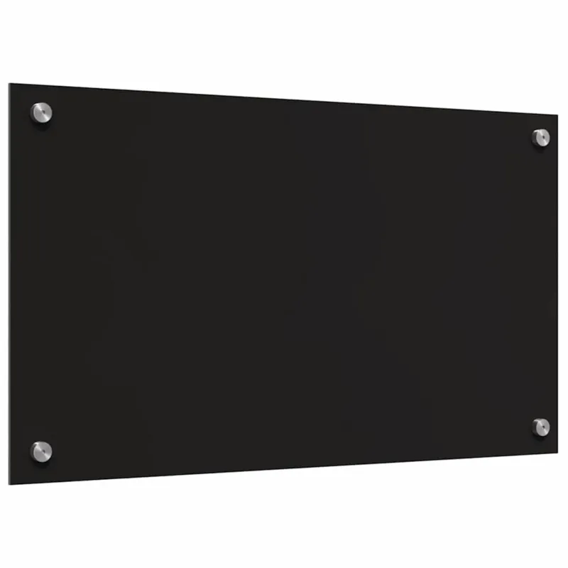 Virtuvės atbraila 2 pcs Juoda 70 x 40 cm grūdintas stiklas
