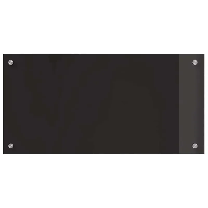 Virtuvės atbraila 2 pcs Juoda 80 x 40 cm grūdintas stiklas
