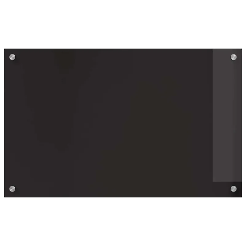 Virtuvės atbraila 2 pcs Juoda 80 x 50 cm grūdintas stiklas