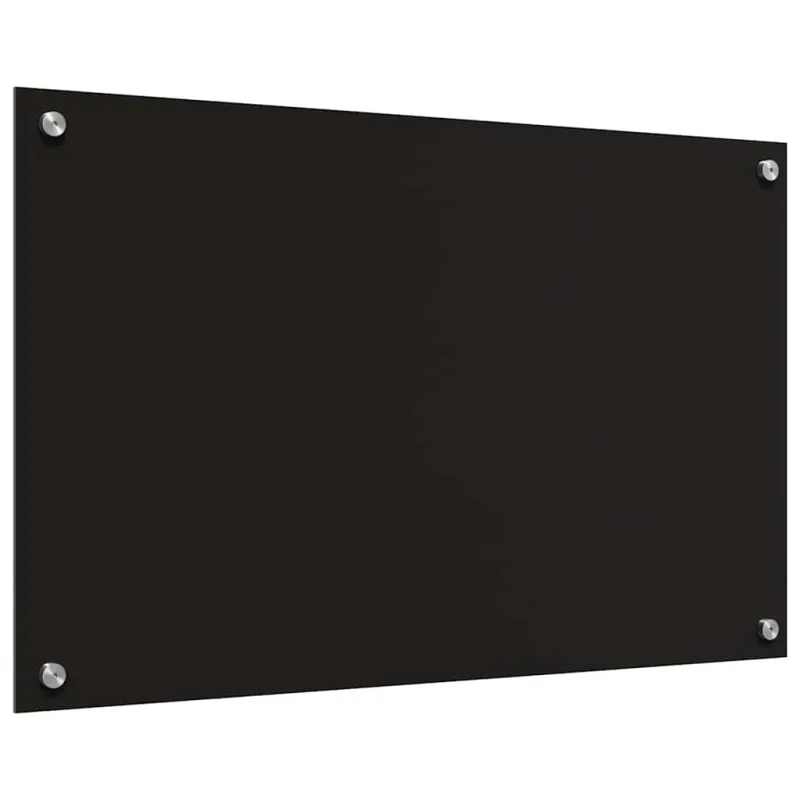 Virtuvės atbraila 2 pcs Juoda 80 x 50 cm grūdintas stiklas
