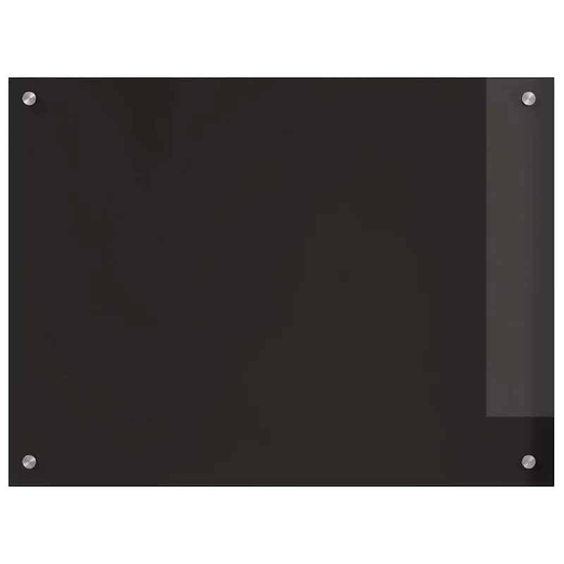 Virtuvės atbraila 2 pcs Juoda 80 x 60 cm grūdintas stiklas