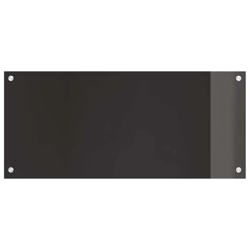 Virtuvės atbraila 2 pcs Juoda 90 x 40 cm grūdintas stiklas
