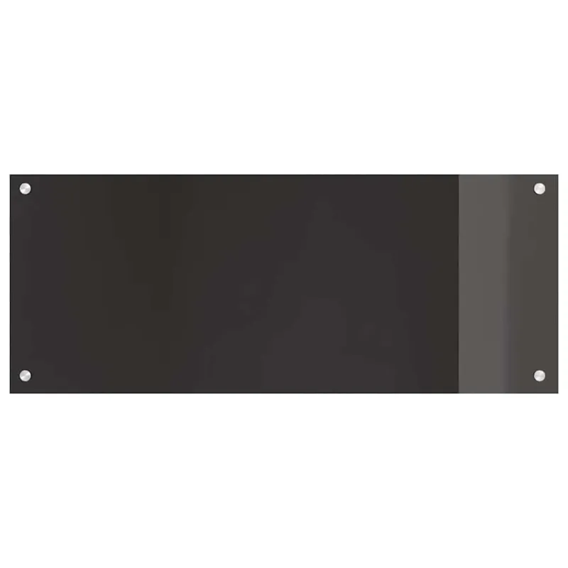 Virtuvės atbraila 2 pcs Juoda 100 x 40 cm grūdintas stiklas