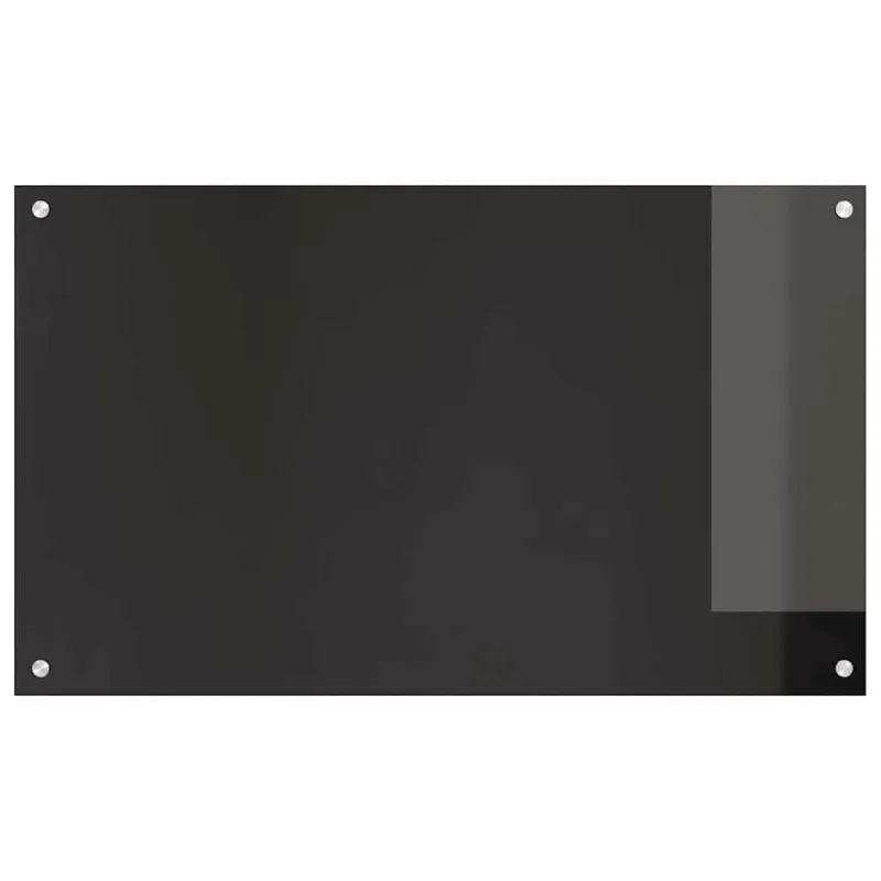 Virtuvės atbraila 2 pcs Juoda 100 x 60 cm grūdintas stiklas