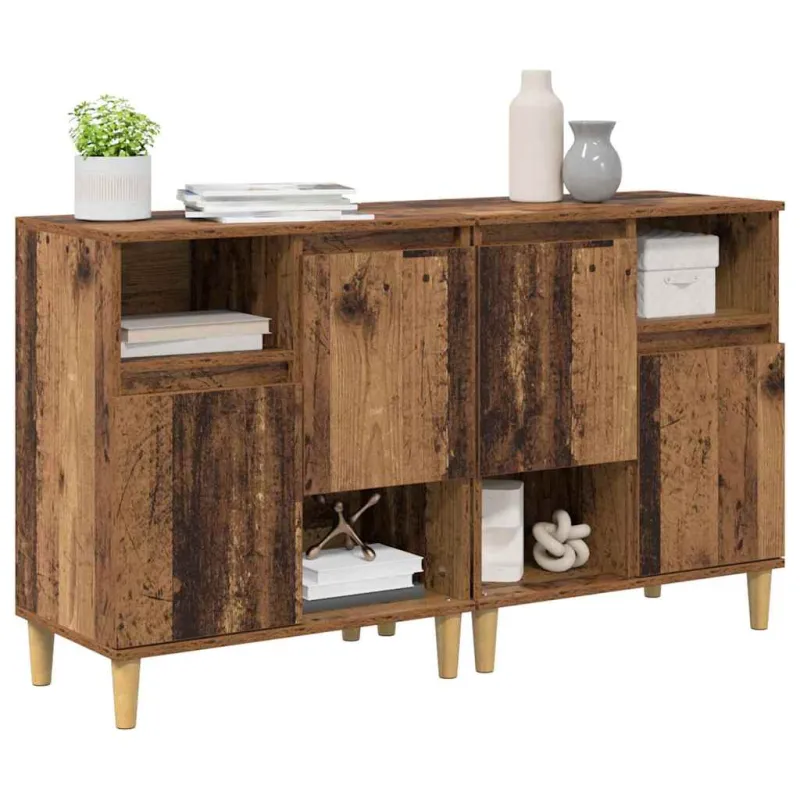 Šoninės lentynos 2 pcs Senovinis medis 60 x 35 x 70 cm