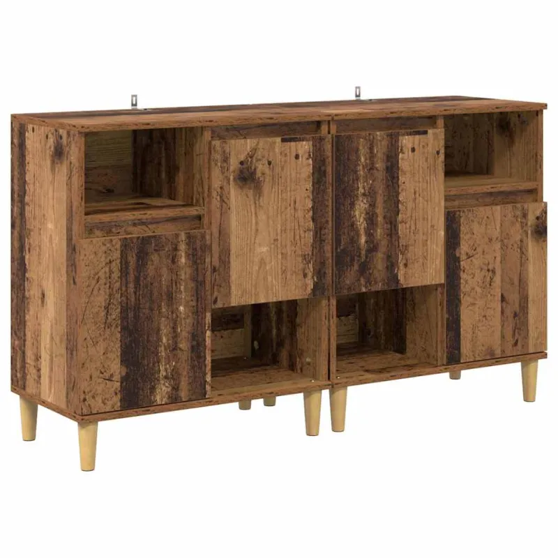 Šoninės lentynos 2 pcs Senovinis medis 60 x 35 x 70 cm